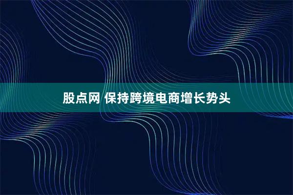 股点网 保持跨境电商增长势头
