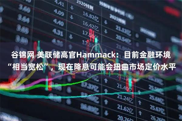 谷锦网 美联储高官Hammack：目前金融环境“相当宽松”，现在降息可能会扭曲市场定价水平