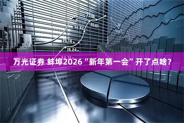 万光证券 蚌埠2026“新年第一会”开了点啥？