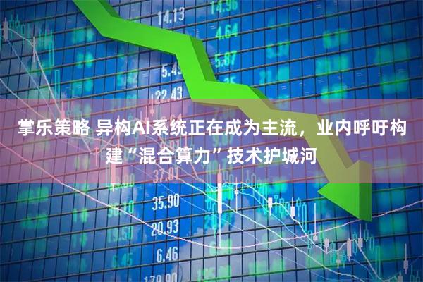 掌乐策略 异构AI系统正在成为主流，业内呼吁构建“混合算力”技术护城河
